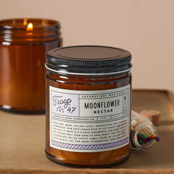 Troop 47 Moonflower Nectar Soy Candle - New - Picture 1 of 4